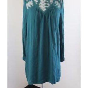Altar'd State teal long sleeved flowy dress